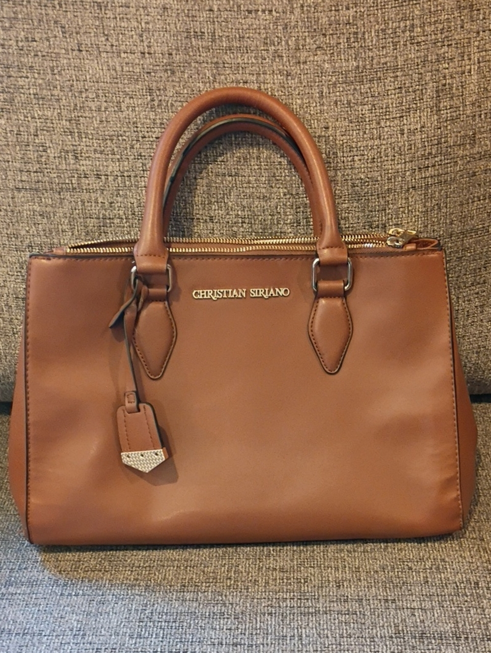 Christian Siriano Brown Faux Leather Purse